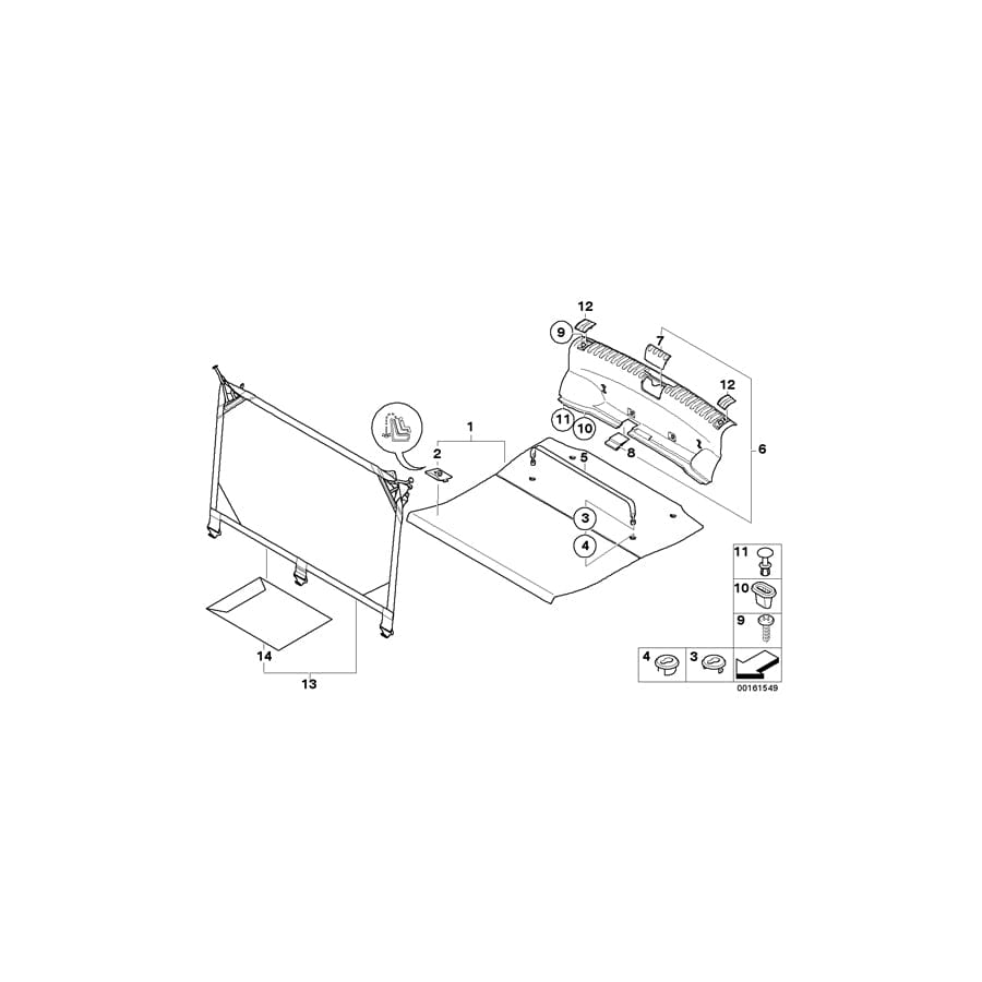 Genuine BMW 51131840154 E88 E34 E82 Grommet 12X6,3 (Inc. 525i, 330i & 316d)