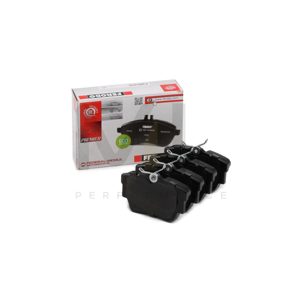 Ferodo Premier Eco Friction FVR1516 Brake Pad Set Not Prepared for Wear Indicator, With Brake Caliper Screws, With Accessories