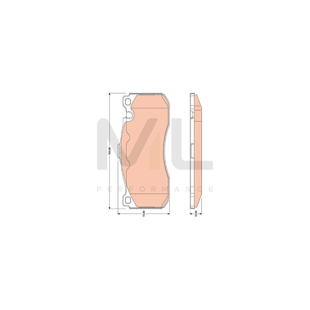 TRW Gdb1802 Brake Pad Set Prepared For Wear Indicator