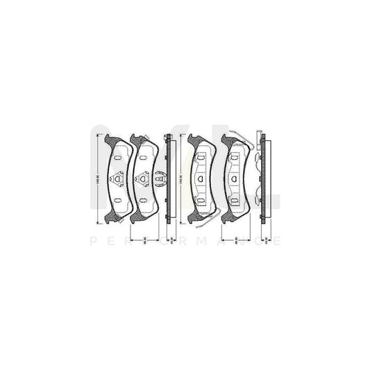 Bosch 0986Tb2308 Brake Pad Set For Jeep Grand Cherokee I (Zj, Zg) Excl. Wear Warning Contact, With Accessories  | ML Performance Car Parts