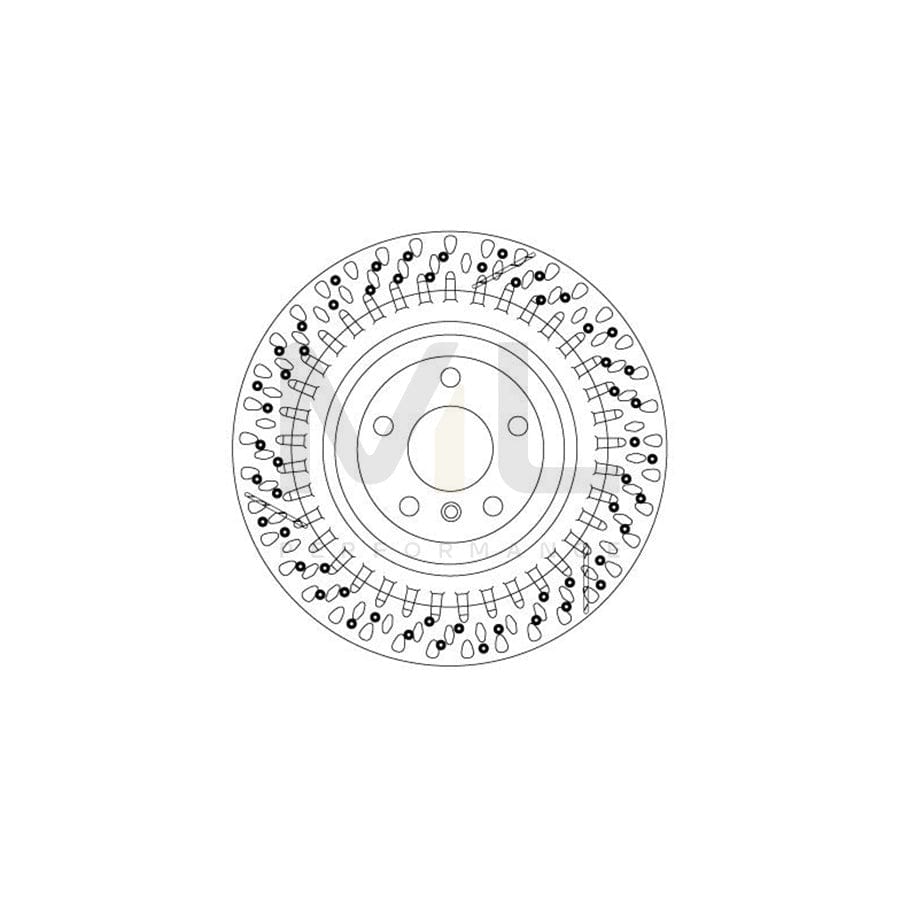 TRW DF6835S Brake Disc Slotted / Perforated, Painted  - 1 piece