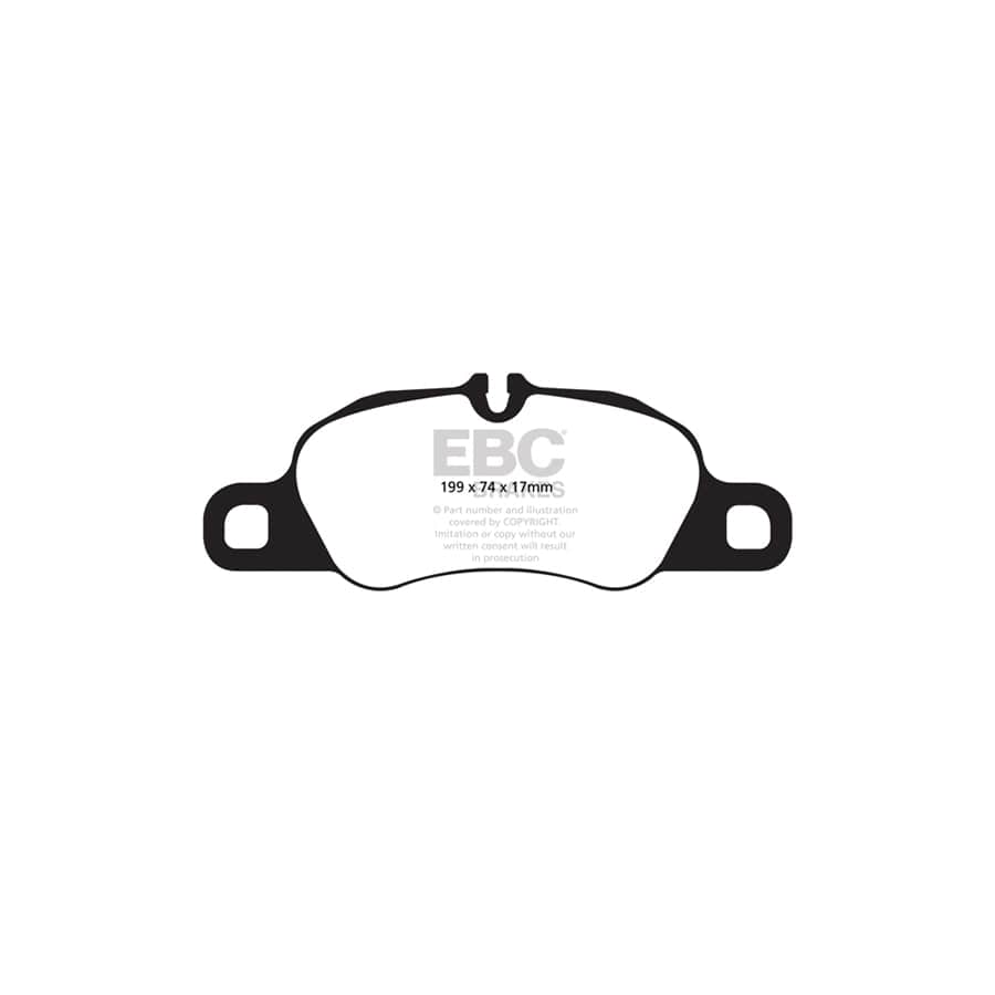 EBC PD02KF423 Porsche Redstuff Front Brake Pad & Plain Disc Kit - Brembo Caliper 2 | ML Performance UK Car Parts