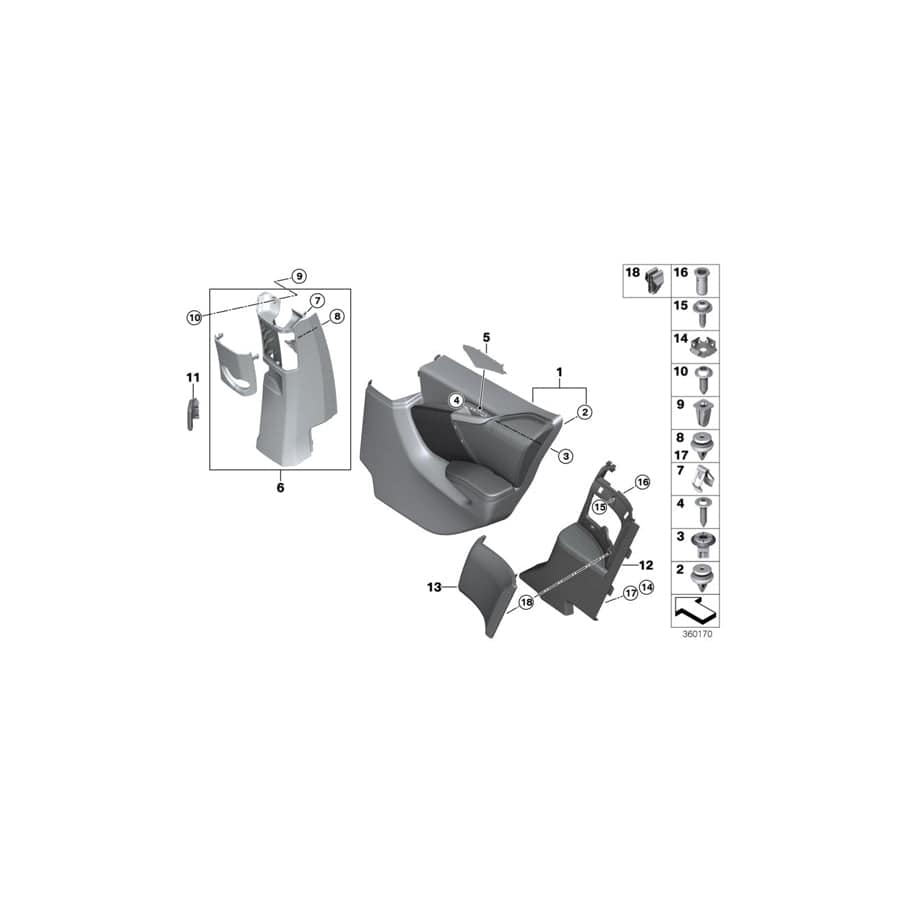 Genuine BMW 51427377290 Door Trim Panel, Rear, Right CASSIA (Inc. i3 94Ah Rex, i3 120Ah Rex & i3s 94Ah)