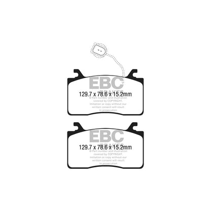 EBC PD01KF1748 Alfa Romeo Greenstuff Front Brake Pad & Plain Disc Kit  - ATE Caliper (Inc. Giulia & Stelvio) 2 | ML Performance UK Car Parts