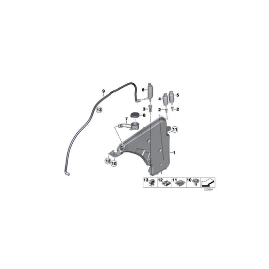 Genuine BMW 61667241674 F31 F21 Washer Fluid Reservoir (Inc. M135i, 320iX & 118i)