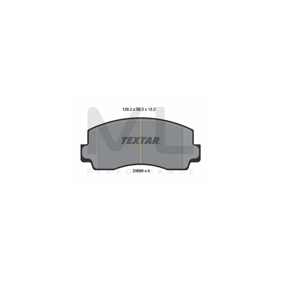 TEXTAR 2069901 Brake pad set not prepared for wear indicator