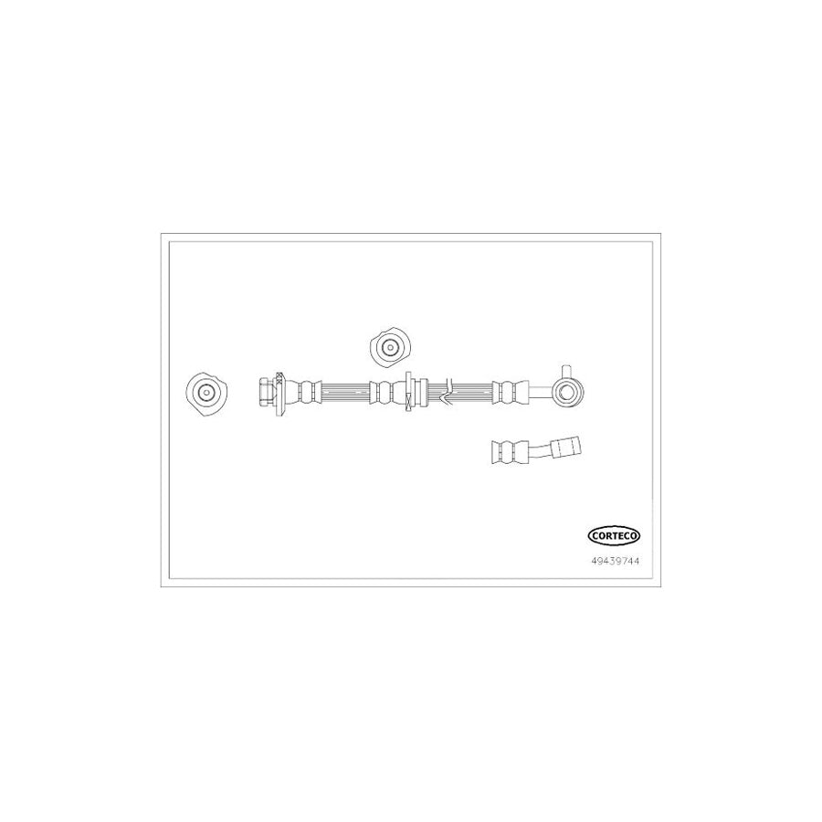 Corteco 49439744 Brake Hose for Nissan Qashqai II (J11)