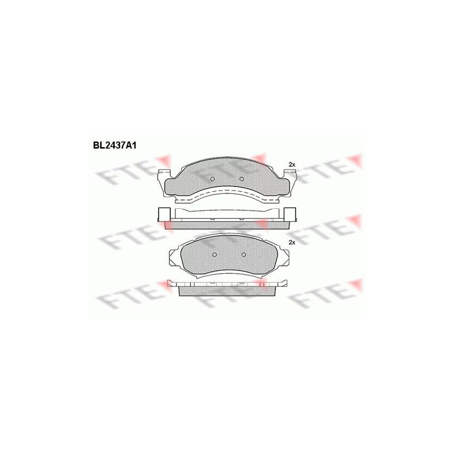 FTE Bl2437A1 Brake Pad Set for Jeep Cj5 - Cj8 Off-Road Convertible