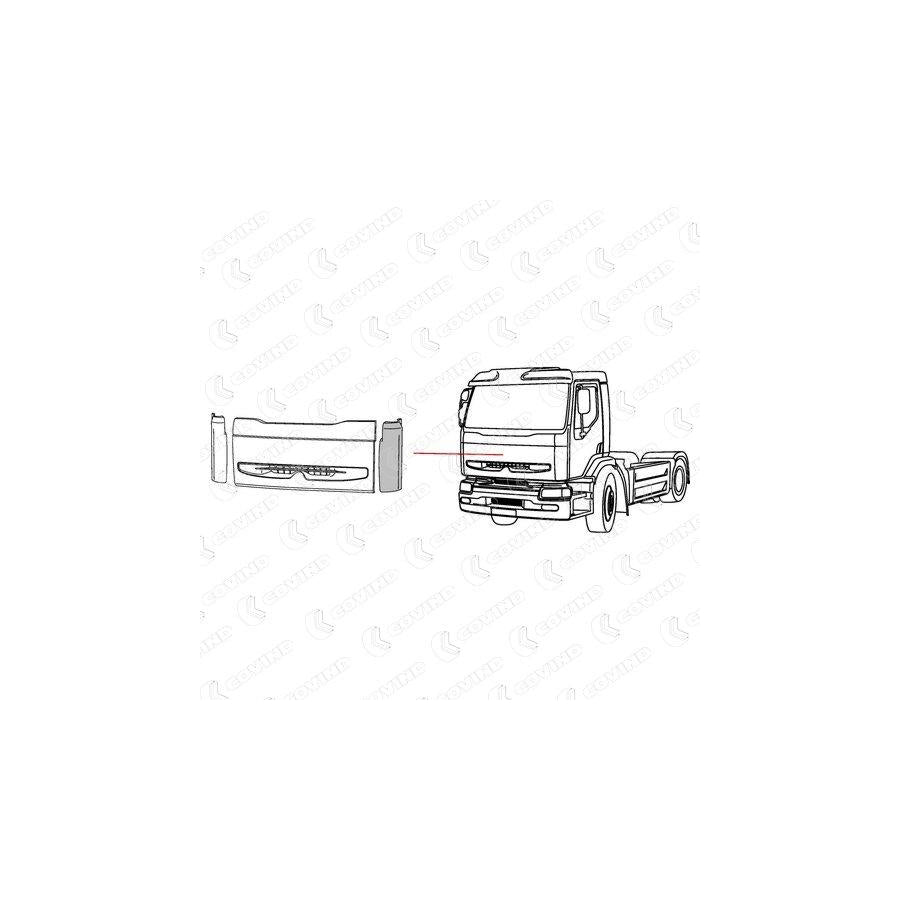 Covind 385/161 Air Deflector, Driver Cab