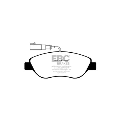 EBC DP1382 Alfa Romeo Fiat Lancia Ultimax Front Brake Pads - Bosch Caliper 2 | ML Performance UK Car Parts