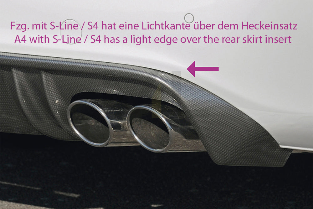Rieger 00055514 Audi B8 B81 A4 Rear Diffuser 8 | ML Performance UK Car Parts