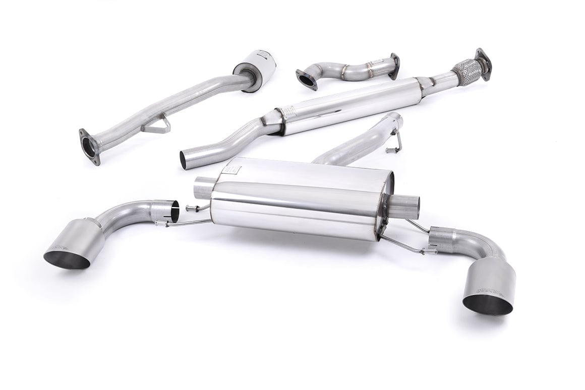 MillTek SSXSB041 Scion Subaru Toyota Primary Cat-Back Resonated (Quieter) with Brushed Titanium Tips (Inc. FR-S, BRZ, GT86)