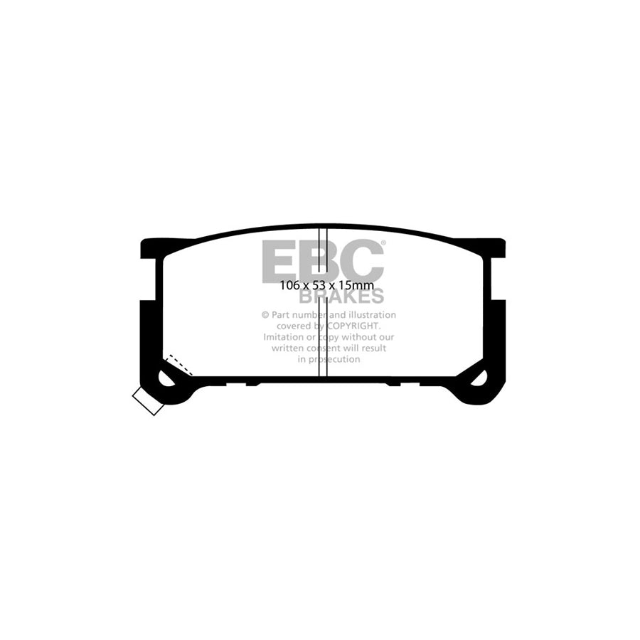 EBC DP615 Subaru Ultimax Front Brake Pads (Inc. Leone Series 2 & 284/MV/Shifter) 2 | ML Performance UK Car Parts