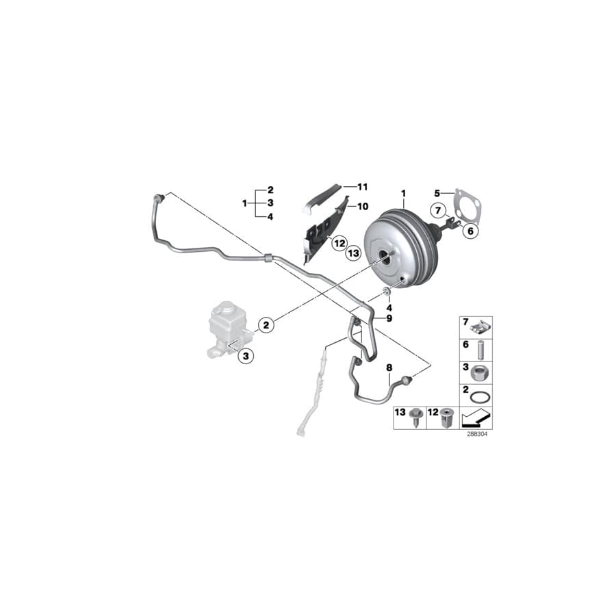 Genuine BMW 11668508017 E71 F15 F16 Vacuum Pipe With Non-Return Valve (Inc. X5 M50dX & X6 M50dX)