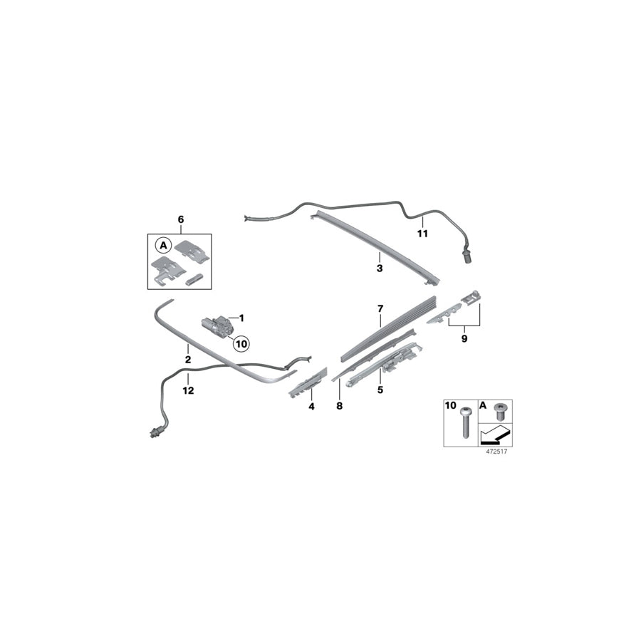 Genuine BMW 41217172472 F10 F11 Water Outlet Hose Front (Inc. 520d, 525dX & 520dX)