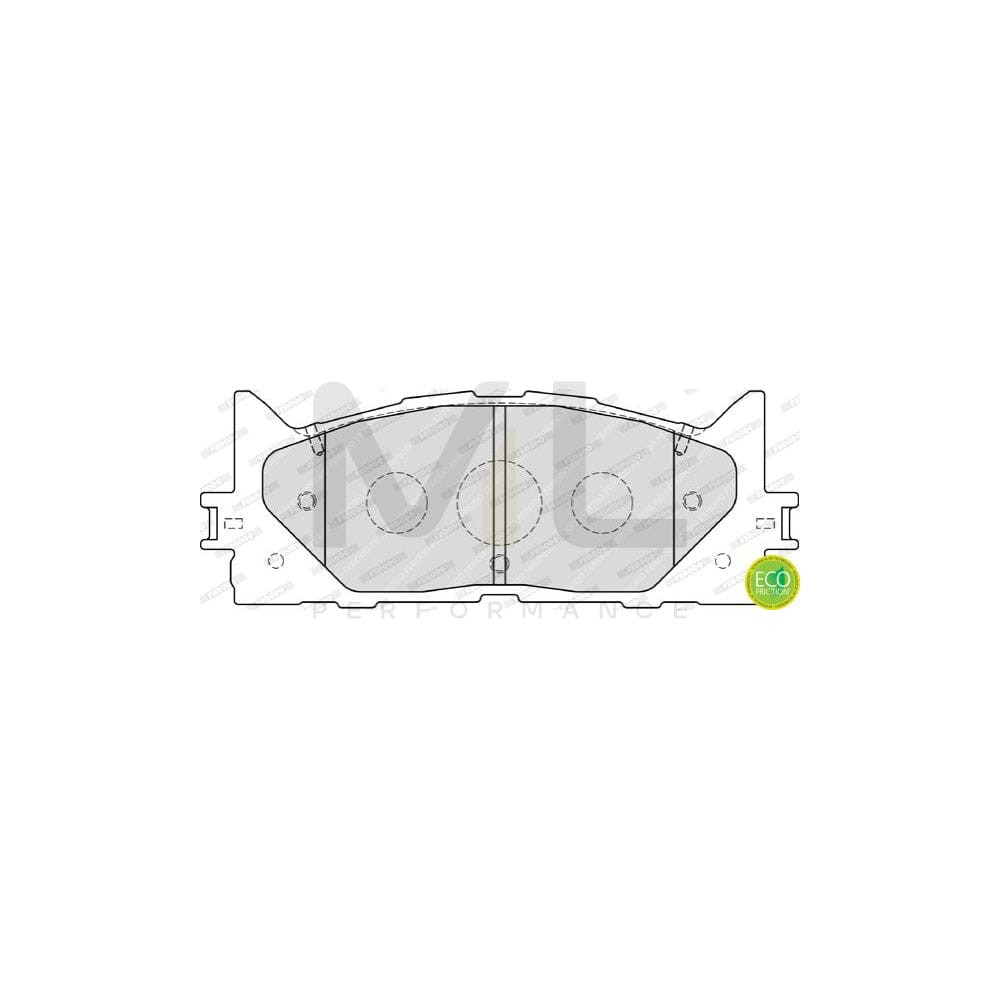 Ferodo Premier Eco Friction FDB1991 Brake Pad Set Not Prepared for Wear Indicator, With Accessories