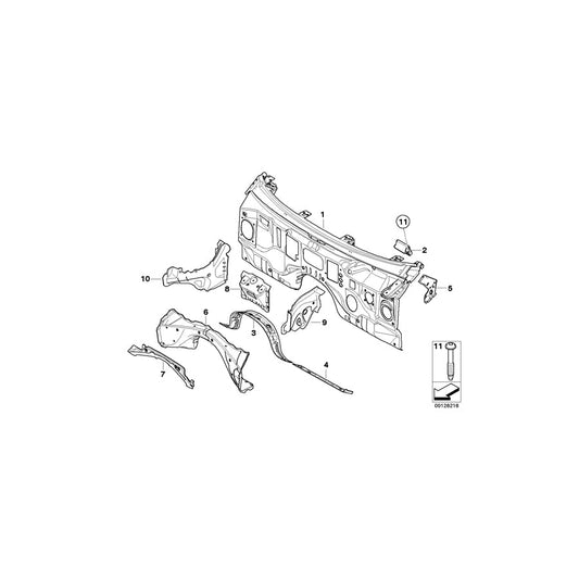 Genuine BMW 41217117222 E61 E60 Top, Cover Plate, Right (Inc. 530i, 525xi & 540i)