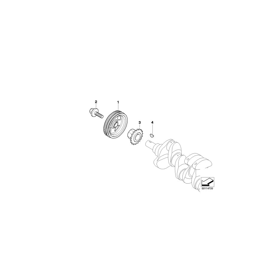 Genuine BMW 11217791829 R50 Woodruff Key (Inc. One D)