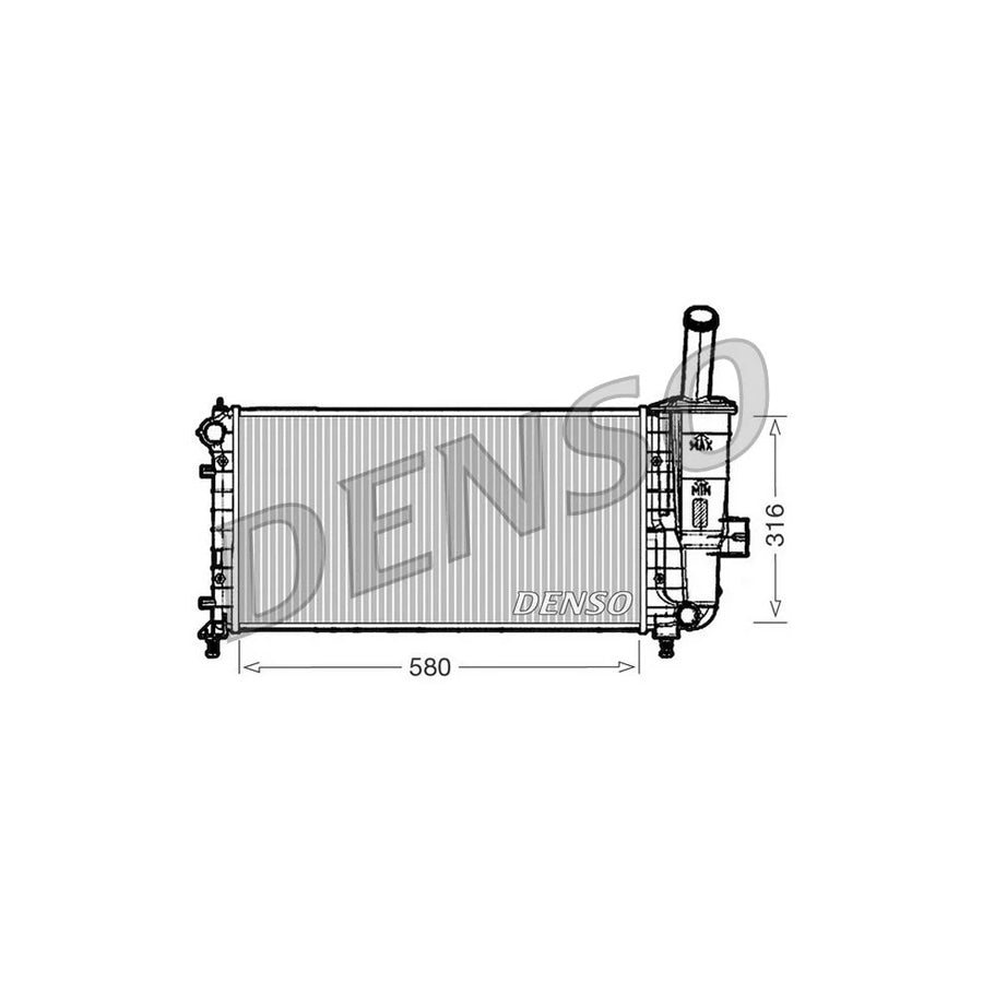 DENSO DRM09102 Engine Radiator for Fiat Punto II Hatchback (188)