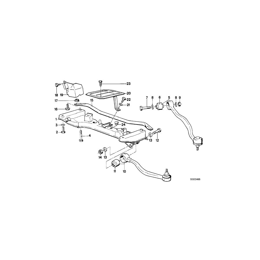 Genuine BMW 31121125714 E32 E28 E24 Collar Screw M10X27 10.9 (Inc. 525tds, 730iL & 524td)