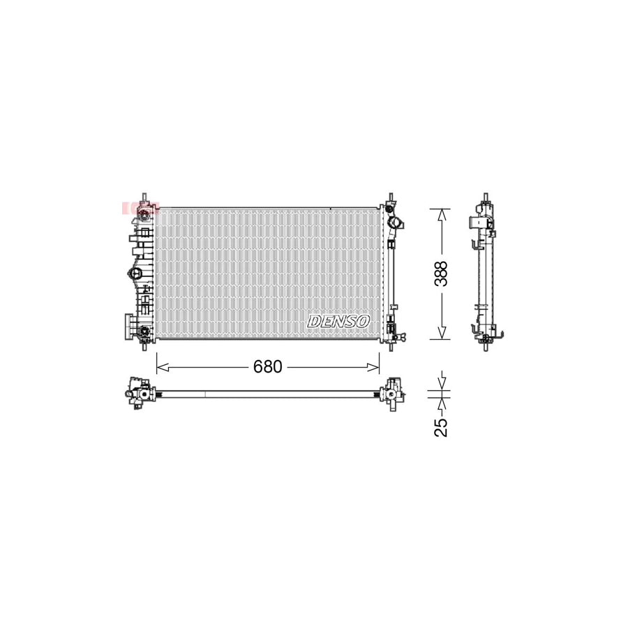 DENSO DRM15007 Engine Radiator