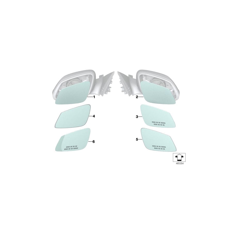 Genuine BMW 51167480072 F33 F34 F20 Mirror Glas, Wide-Angle, Right CRTI (Inc. 116d, 118d & 330i)