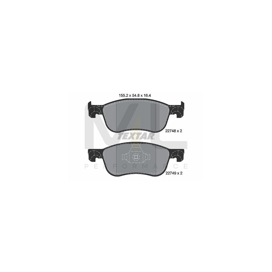 TEXTAR 2274801 Brake pad set for FORD FIESTA not prepared for wear indicator