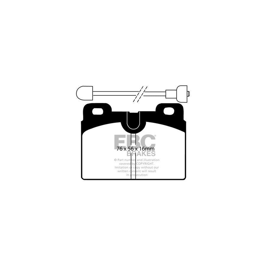EBC DP428 Matra Talbot Ultimax Front Brake Pads (Inc. Rancho & Horizon) 2 | ML Performance UK Car Parts