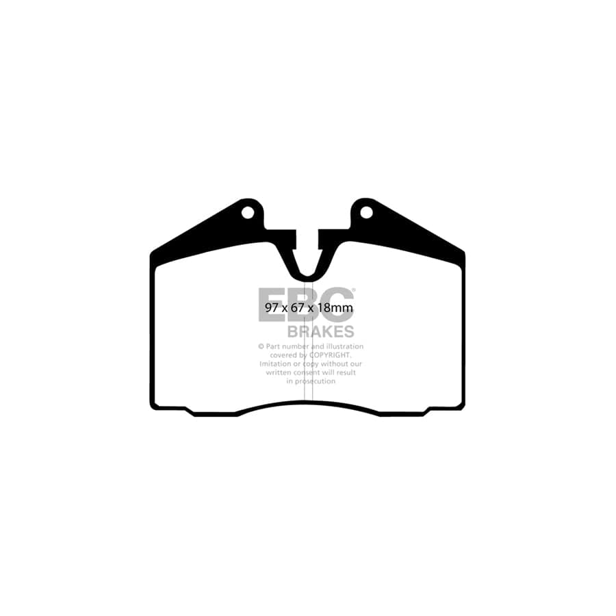 EBC PD02KF431 Porsche 944 Redstuff Front Brake Pad & Plain Disc Kit - Brembo Caliper 2 | ML Performance UK Car Parts