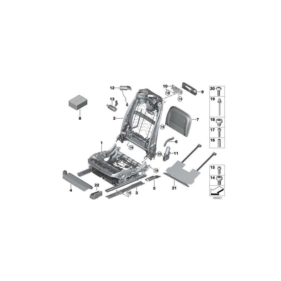 Genuine BMW 52107457292 Cover, Seat Rail, Rear Right SCHWARZ (Inc. 750Li, 740LeX & 730Ld)