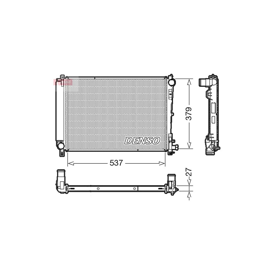 DENSO DRM06003 Engine Radiator for Chrysler Voyager IV (Rg, Rs)