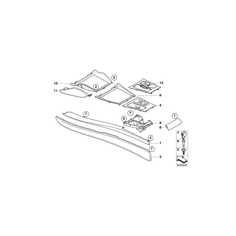 Genuine BMW 51169135170 E71 E72 Right Knee Pad OYSTER (Inc. X6 30dX, X6 35iX & X6 50iX)