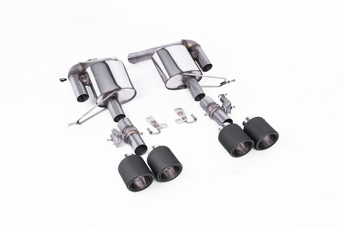 MillTek SSXRR117 Range Rover Sport Valved Rear Silencers with JET-115 Carbon Tips