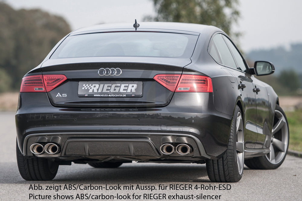 Rieger 00088040 Audi B8 B81 A5 Rear Diffuser 2 | ML Performance UK Car Parts