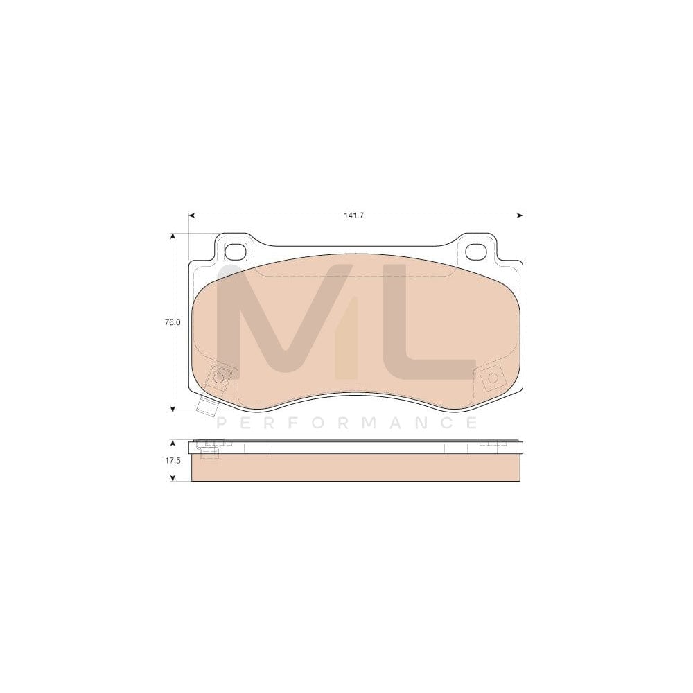 TRW Gdb4449 Brake Pad Set With Acoustic Wear Warning