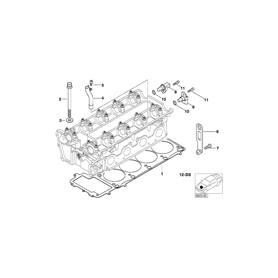 Genuine BMW 11127833759 E39 E52 Cylinder Head Gasket Asbestos-Free +0,3mm (Inc. M5 & Z8)