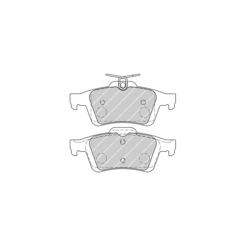 Ferodo FQT1931 Brake Pad Set Rear Axle, With Spring