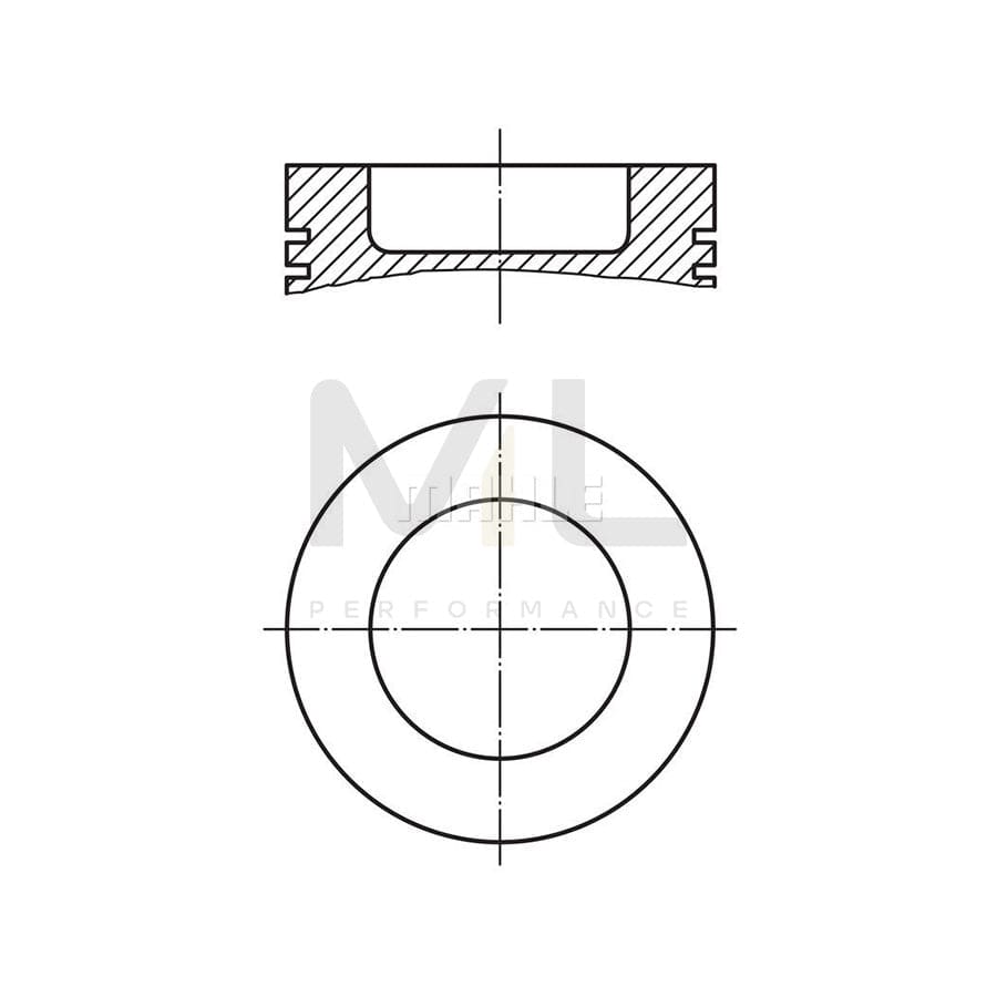 MAHLE ORIGINAL 043 34 00 Piston 84,45 mm, with piston rings, with piston ring carrier, without cooling duct | ML Performance Car Parts