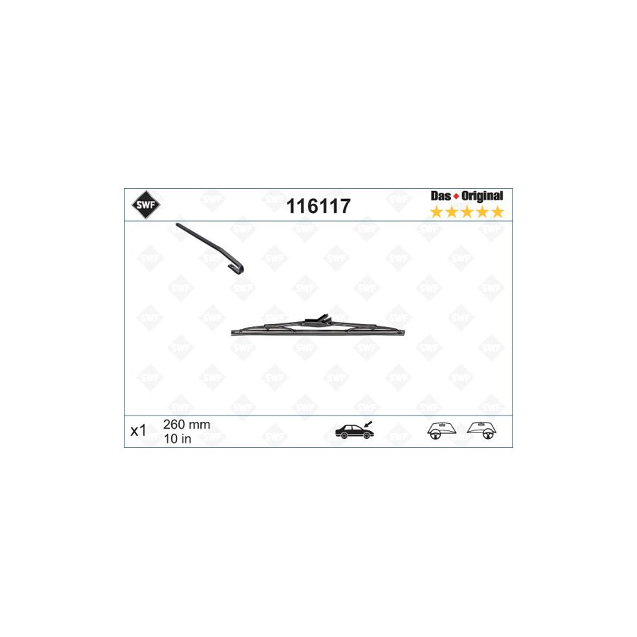 Swf Original Rear 116117 Wiper Blade