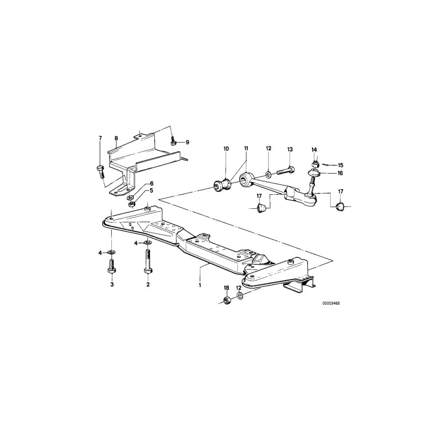 Genuine BMW 31111116742 E21 Front Axle Support (Inc. 320 & 323i)