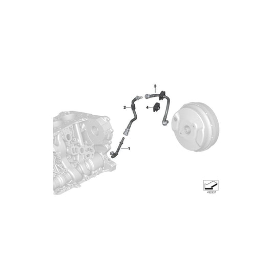 Genuine BMW 11668602029 G14 G02 G01 Vacuum Pipe With Grommet (Inc. X3 30i, 530d & X3 30iX)