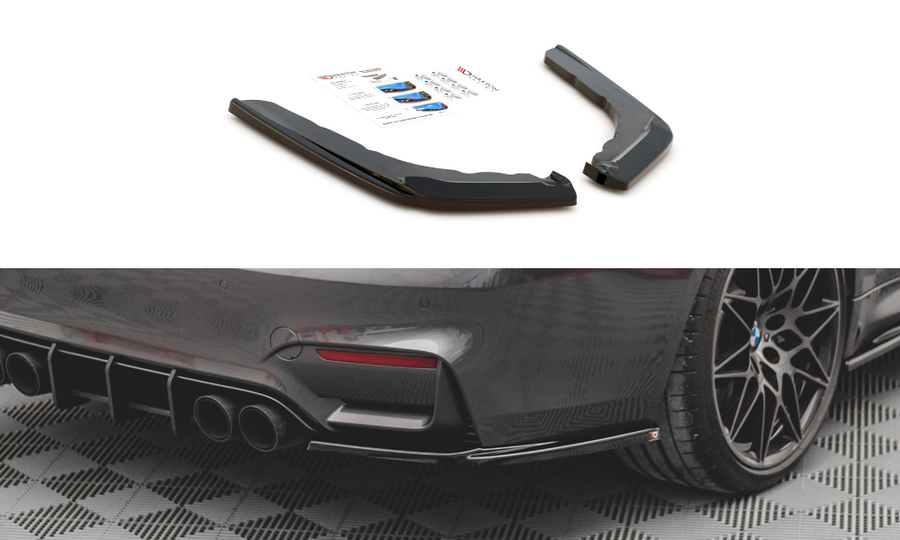 Maxton Design BM-4-82-M-RSD1T Rear Side Splitters V.1 BMW M4 F82 | ML Performance UK Car Parts