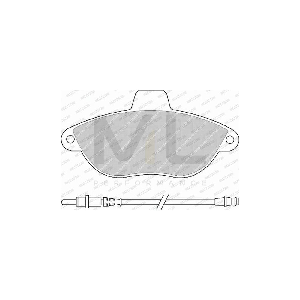 Ferodo Premier Eco Friction FVR1002 Brake Pad Set Incl. Wear Warning Contact, With Accessories