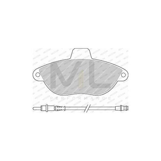 Ferodo Premier Eco Friction FVR1002 Brake Pad Set Incl. Wear Warning Contact, With Accessories