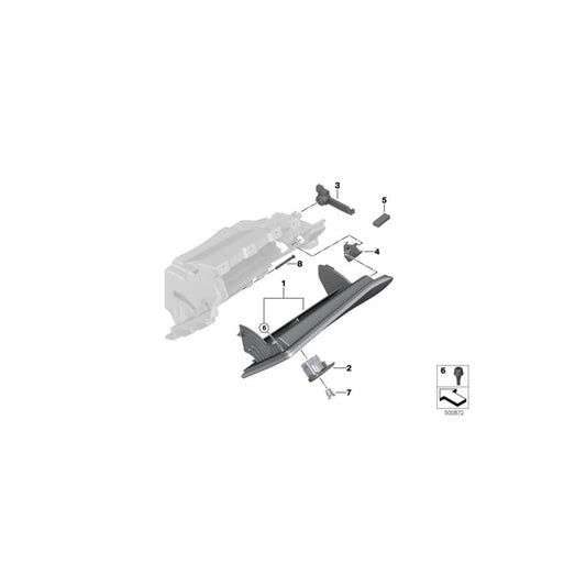Genuine BMW 51167948434 G20 G21 Opener For Glove Compartment COGNAC (Inc. 320iX, 330i & 320d)