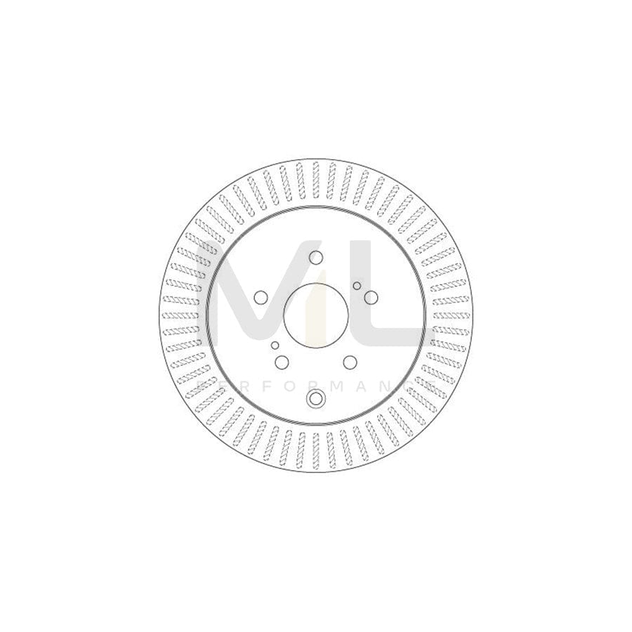 TRW DF6351 Brake Disc for SUZUKI Grand Vitara II Off-Road (JT, TE, TD) Vented, Painted  - 1 piece