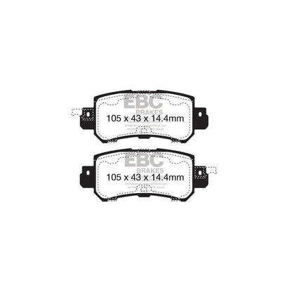 EBC PD08KR411 Mazda CX-5 Yellowstuff Rear Brake Pad & USR Disc Kit 2 | ML Performance UK Car Parts