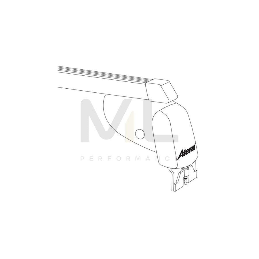Atera Signo 044132 Roof bars for cars without rails, 110 cm, 75 kg, Steel