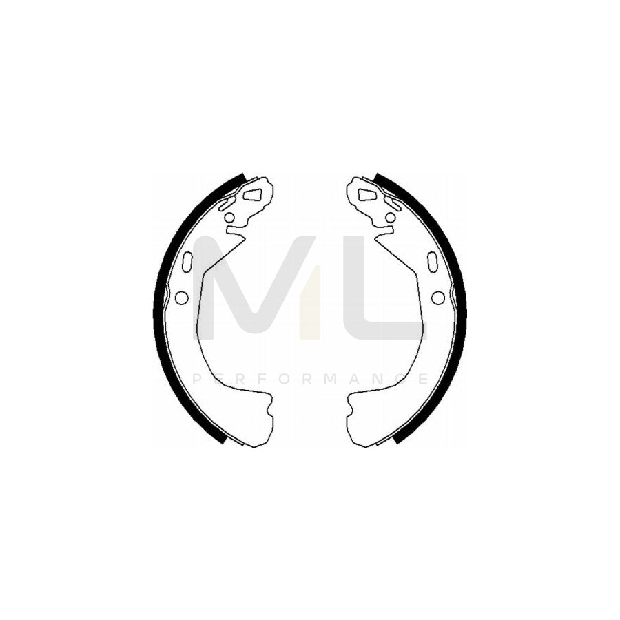 TEXTAR 91075100 Brake Shoe Set without handbrake lever