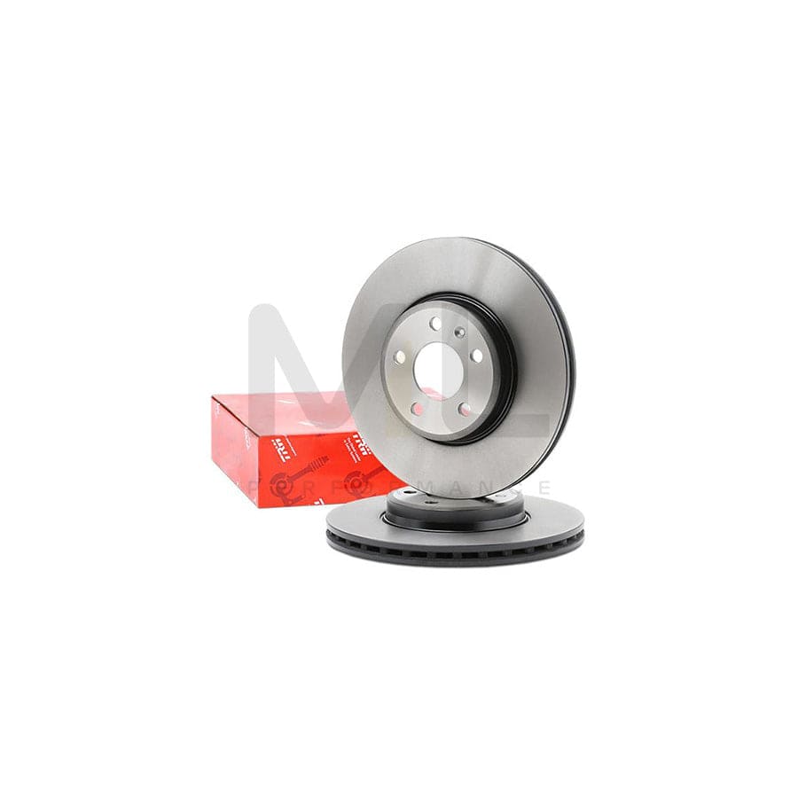 TRW DF4866S Brake Disc Vented, Painted, High-carbon  - 1 piece